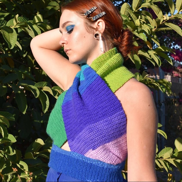 Handmade Wraparound Crochet Top - Picture 2 of 16